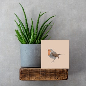 Rotkehlchen Illustration Grußkarte | illustrierte Rotkehlchen Karte | Weihnachtskarte | Rotkehlchen Illustration | Wildtier-Karte | Rotkehlchen Grußkarte