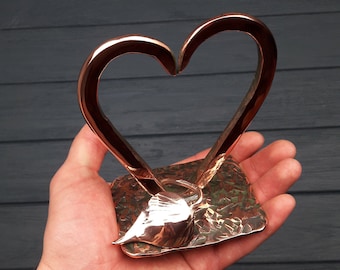 Copper heart, 7th anniversary gift, copper anniversary, copper sculpture, 7th anniversary for him, copper gifts, 7th weddind gifts, heart