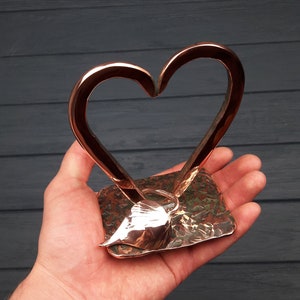 Copper heart, 7th anniversary gift, copper anniversary, copper sculpture, 7th anniversary for him, copper gifts, 7th weddind gifts, heart