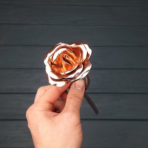 Copper jewelry, copper rose, 7 years anniversary, copper anniversary gift, 7th anniversary gifts, copper gifts, gift for her, copper flowers