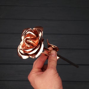 Copper anniversary gift, copper rose, 7 years anniversary, copper  gifts, 7th anniversary gifts, copper gifts, gift for her, copper forged