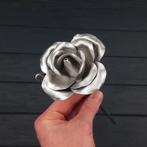 Aluminum anniversary gift, aluminum sculpture, 10th anniversary gift, aluminum rose, aluminum gifts, gift for her, 10th wedding gift