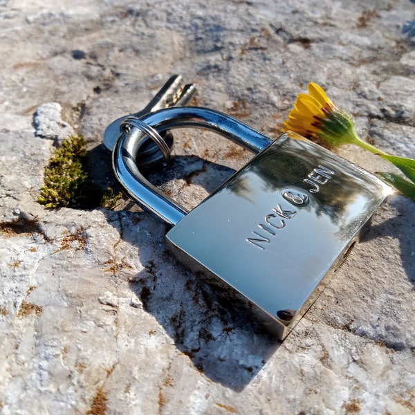 Love padlock, locker, personalised padlock, bronze padlock, couple padlock, wedding padlock, 8th anniversary padlock, bridge padlock, lock