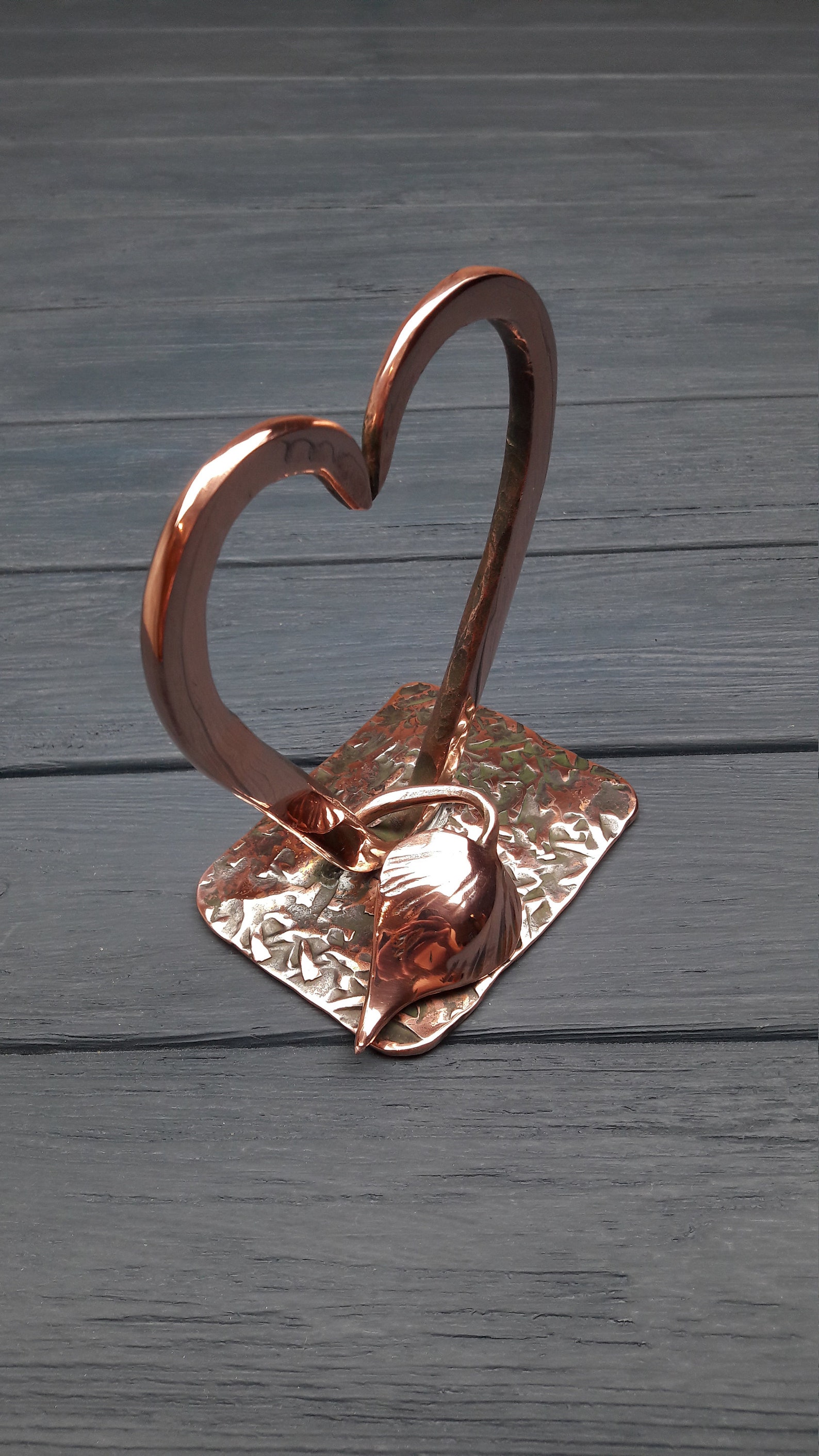 Copper Heart 7th Anniversary Gift Copper Anniversary Copper Etsy
