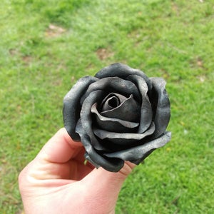 Forged rose, Blacksmith rose, 6th anniversary gift, iron gift for her, Metal rose sculpture, Table decorations, Metal decorations, Rose