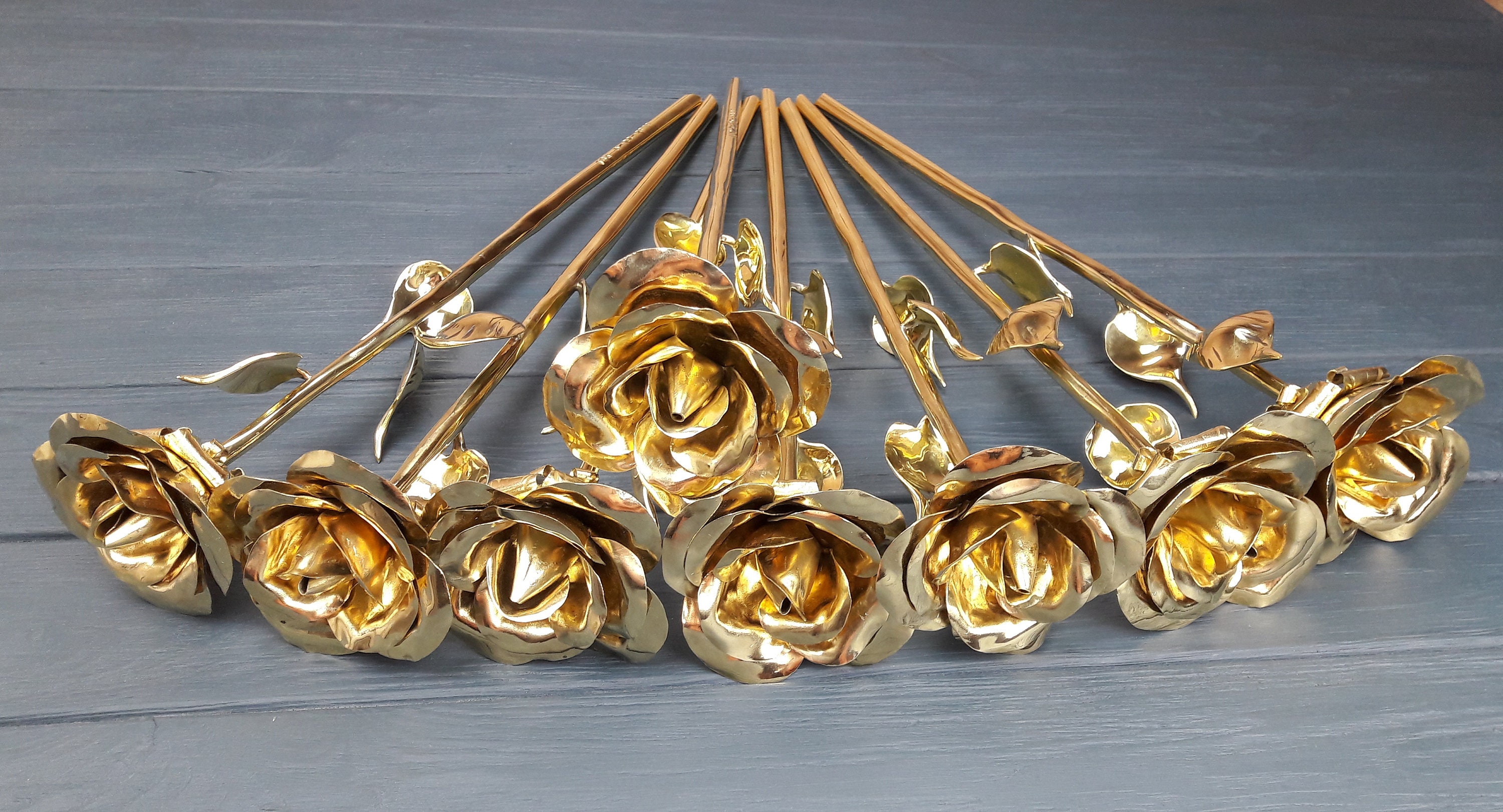 Bronze Rose Bronze Gift for Anniversary 8 Years Anniversary Etsy Ireland