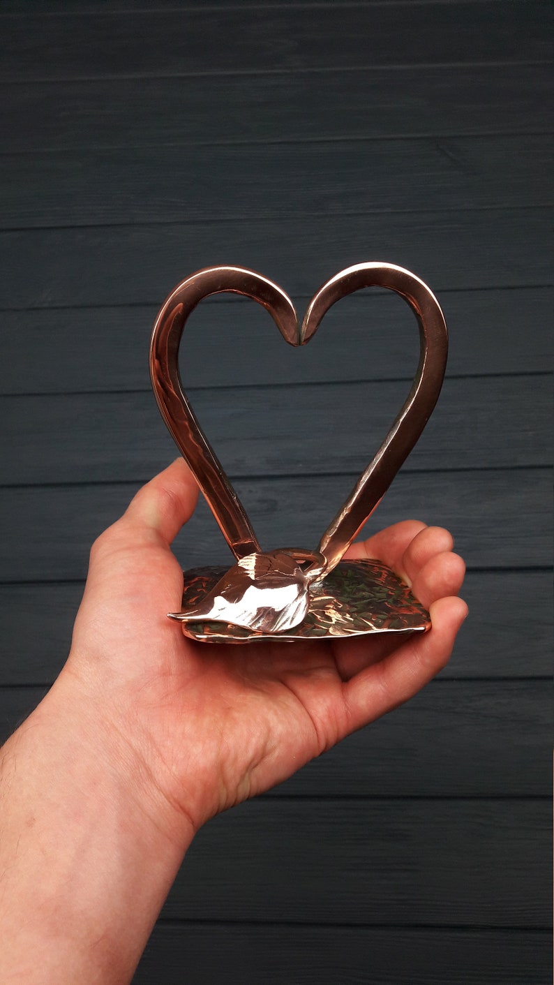 Copper Heart 7th Anniversary Gift Copper Anniversary Copper Etsy