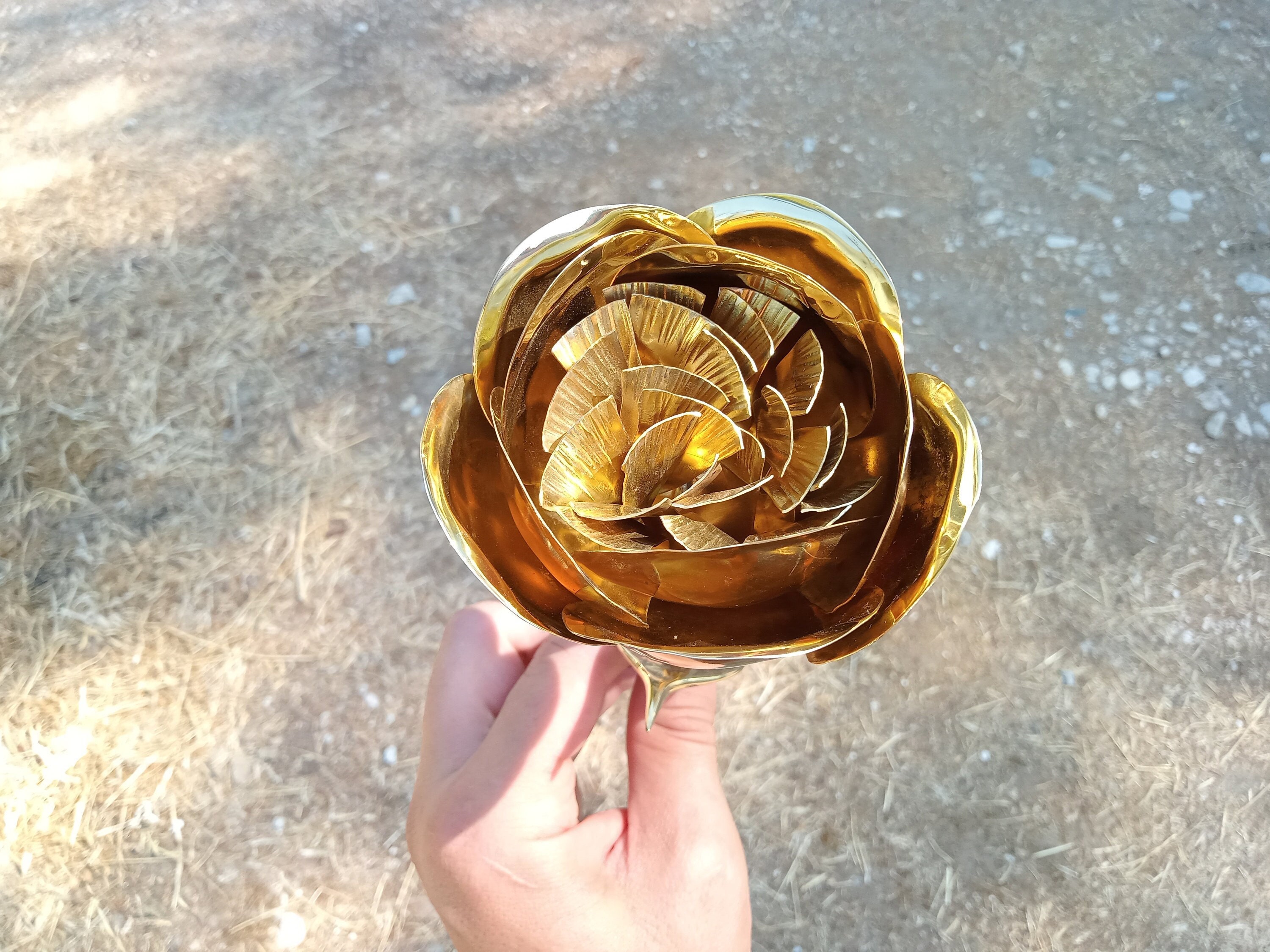 Bronze Flower Sculpture - Etsy
