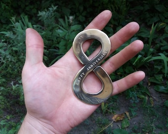 Regalo de octavo aniversario para ella, aniversario de bronce, regalo de octavo aniversario de bodas, número de bronce, regalo de bronce, octavo aniversario de bodas, escultura de bronce