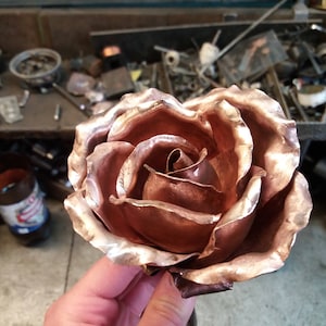Copper rose, copper jewelry, 7th anniversary, Copper anniversary, Copper art, Copper sculpture, 7 years anniversary, Metal  flowers
