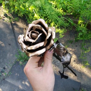 Iron gifts for her, Metal rose, Steel rose, Forged rose, Copper Rose, anniversary, 6th wedding gift, 6th anniversary gift, wife gift