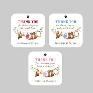 Cowboy Baby Shower Favor Tags,Wild West Baby Shower Thank you Tags,Cowgirl Baby Shower Tags,Boy or Girl or Gender Neutral Baby Shower Tags