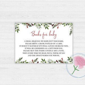 Livros de Papai Noel para bebês e inserções de cartões, letreiro de Natal para bebê imprimível 8x10, papai noel bebê imprimível 8x10 e cartões de solicitação de livro 5x3,5