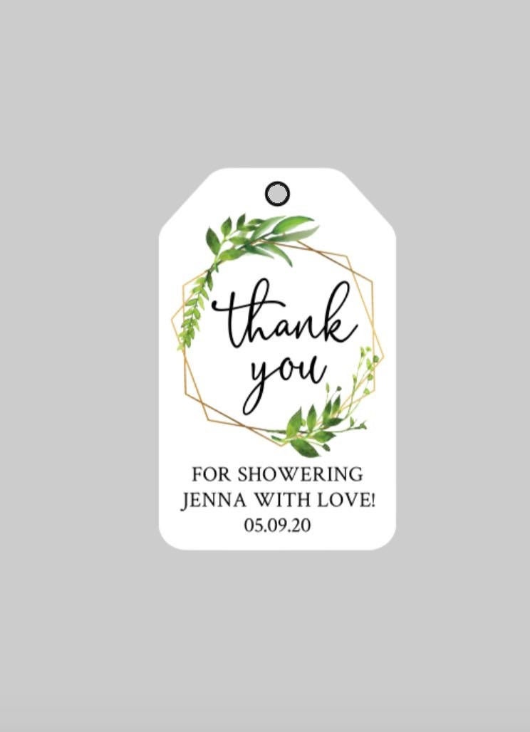 Greenery Bridal Shower Tags, Greenery Baby Shower Tags,Botanical Brid…