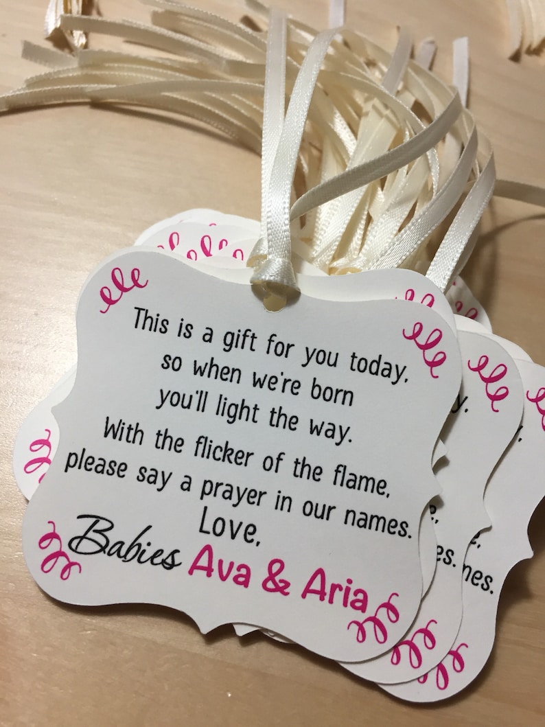 Candle Baby Shower Tagswinter Baby Shower Favor Tagstea Etsy