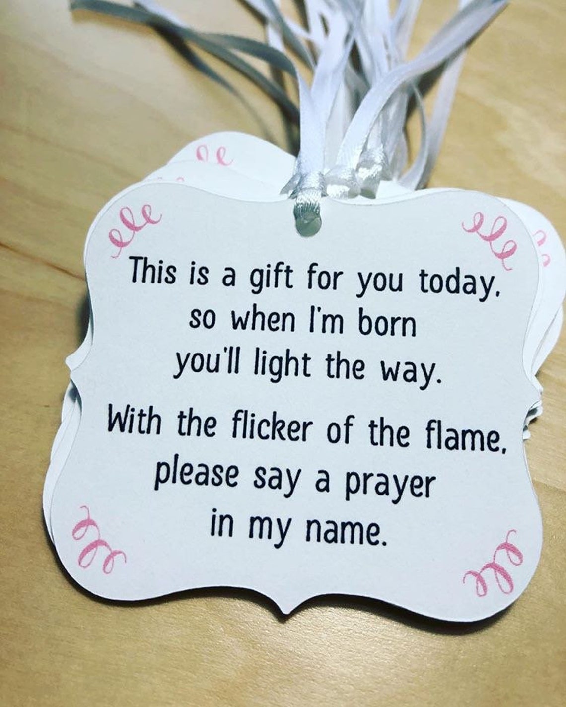 Candle Baby Shower Tagswinter Baby Shower Favor Tagstea Etsy