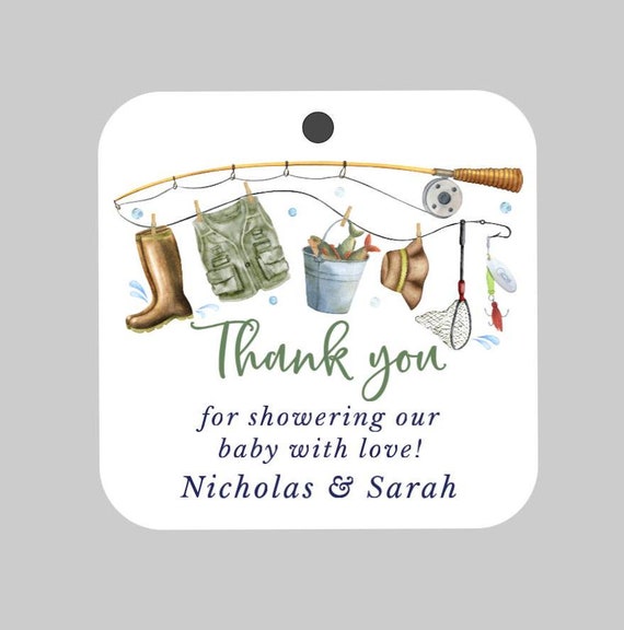 baby shower tackle box sayings Fishing Baby Shower Favor Tags,Little Fisherman Baby Shower tags,Gone  Fishing Baby Shower Tags,Fishing Baby Shower Printed Thank you Tags