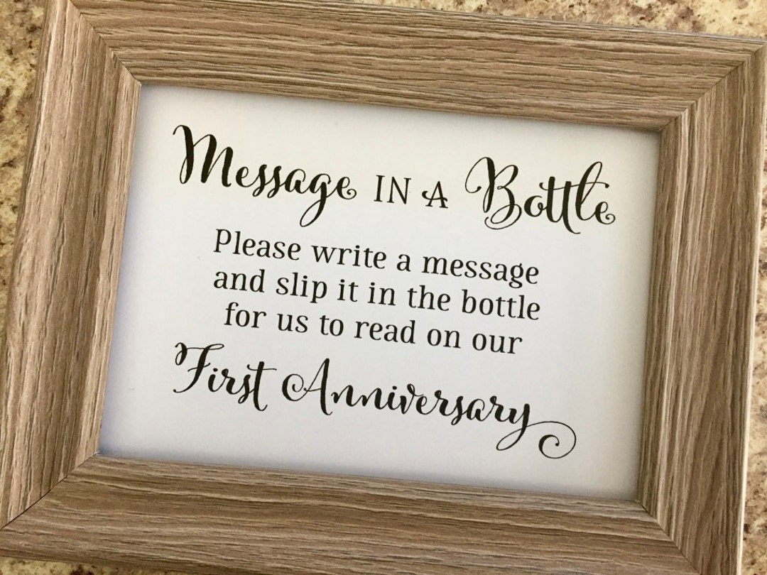 Digital Print Message in a Bottle Wedding Sign,Wedding Wishes Wedding ...