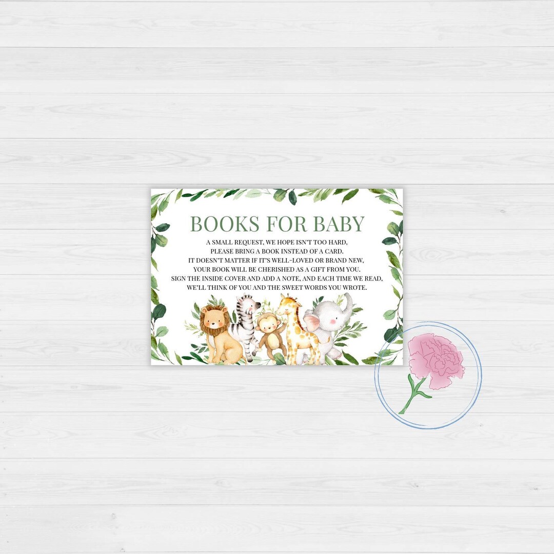 Safari Theme Books for Baby Sign and Inserts,safari Theme Printable ...