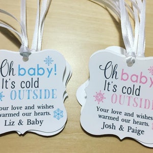Oh Baby It's Cold Outside Favor Tags, Snowflakes Themed Favor Tags,Baby It's Cold Outside Favor Tags,Winter Baby Shower Favor Tags