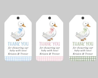 Little Goose Baby Shower Favor Tags,Silly Goose Thank you Tags,Goose Baby Shower Tags,Boy or Girl or Gender Neutral Baby Shower Tags