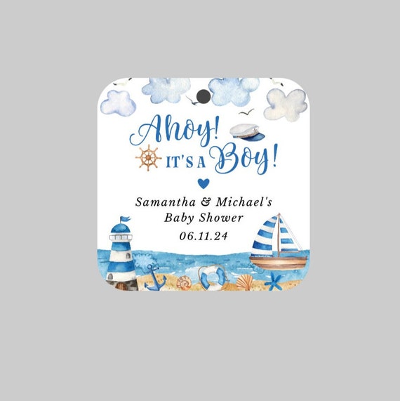 Sailor Baby Shower Favor Tags,nautical Baby Shower Favor Tags
