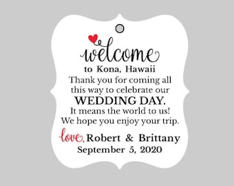 Welcome Wedding Tags 2,Welcome Gift Bag Tags,Welcome Tags,Hotel Guest Gift Bag Tags,Welcome Gift Tags,Destination Wedding Tags