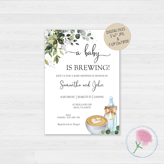 Baby shower customized invitations discount