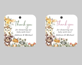 Woodland Baby Shower Favor Tags,Woodland Tags,Forest Animals Favor Tags,Woodland Favor Tags,Woodland Animals Tags,Winter Baby Shower Tags