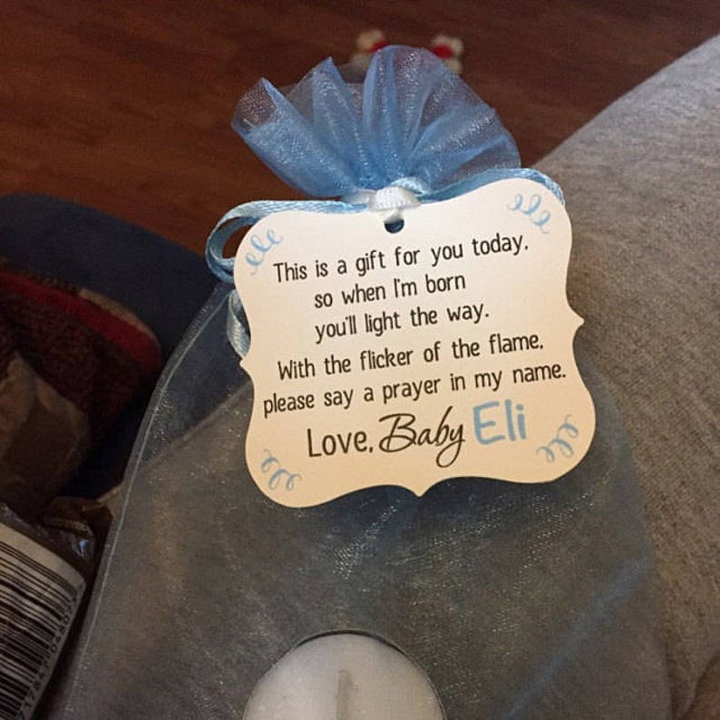 Candle Baby Shower Tagswinter Baby Shower Favor Tagstea Etsy