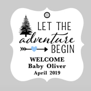 Let the adventure begin Baby Shower Favor Tags,Trail Mix Tags, Let the adventure begin! Trail Mix Baby Shower Tags,Baby Shower Tags