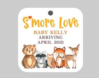 S'MORE LOVE Tags,S'mores Baby Shower Tags,Smores Tags,S'more Love,S'more Love Woodland tags,Woodland Baby Shower Tags,Woodland Tags
