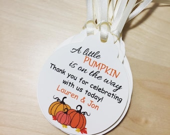 Fall Baby Shower Favor Tags, Pumpkin Baby Shower favor tags,Party Favor tags,Pumpkin Favor Tags,Fall Favor Tags