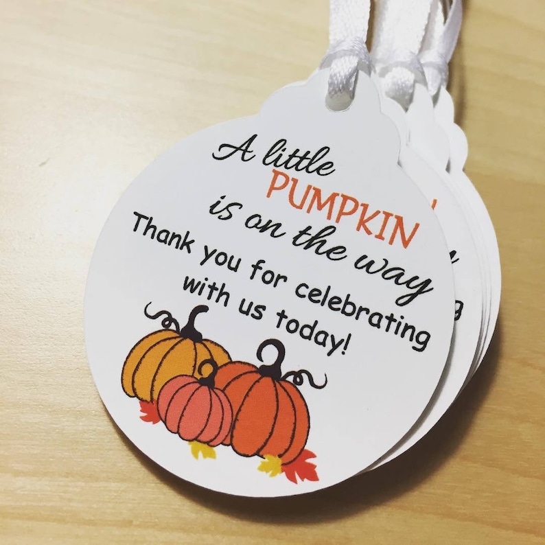 Fall Baby Shower Favor Tags Pumpkin Baby Shower favor Etsy