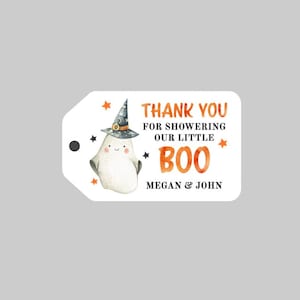 Little BOO Baby Shower Favor Tags,Halloween Baby Shower tags,Halloween Theme Baby Shower tags,A Little BOO is almost due!Little BOO Tags