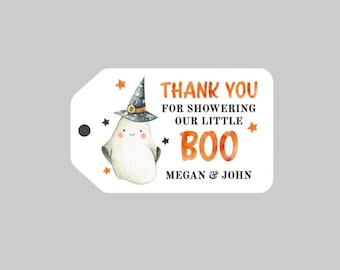 Little BOO Baby Shower Favor Tags,Halloween Baby Shower tags,Halloween Theme Baby Shower tags,A Little BOO is almost due!Little BOO Tags