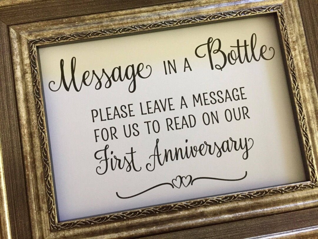 DIGITAL PRINT Message in a Bottle Wedding Sign,wedding Wishes Wedding ...