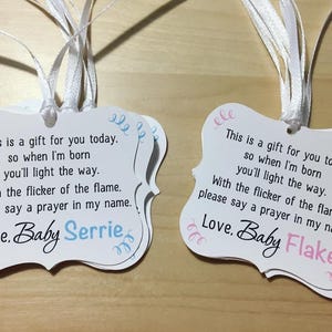 Candle Baby Shower Tags,Winter Baby Shower Favor Tags,Tea Light Baby Shower Tags,Candle Tags,Tea Light Tags