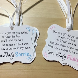 Candle Baby Shower Tags,Winter Baby Shower Favor Tags,Tea Light Baby Shower Tags,Candle Tags,Tea Light Tags