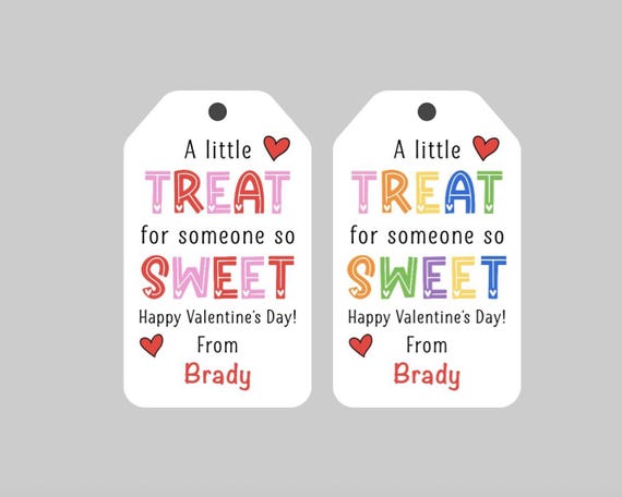 Valentine's Day Tags,Kids Valentines,School Valentines,Happy Valentine's Day,Valentine's Day Party Tags,A little treat for someone so sweet!