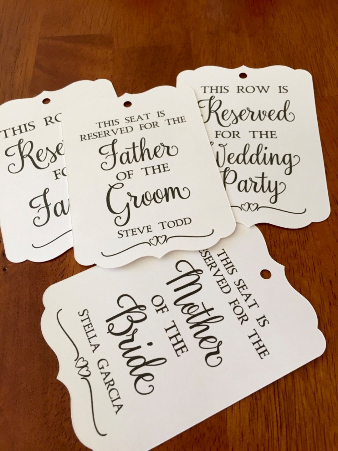 Personalized Reserved Seat Tags,reserved Chair Tags,reserved Seating ...