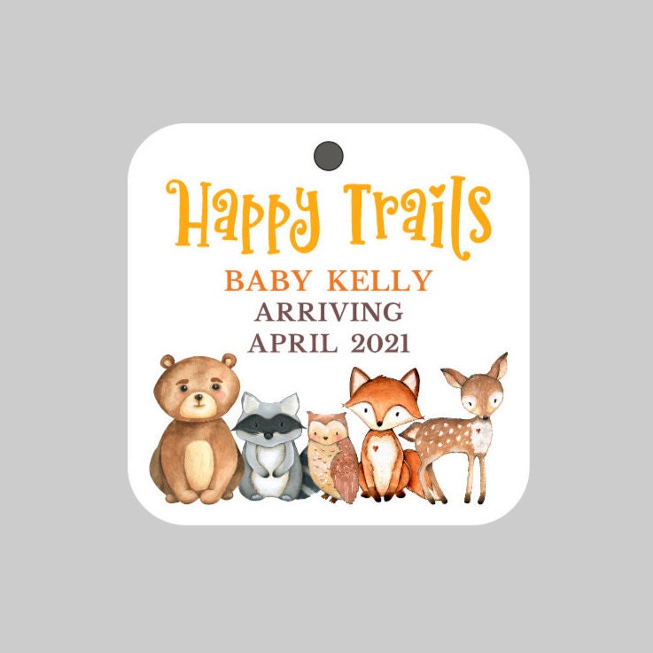 Happy Trails Tagshappy Trails Baby Shower Tagstrail Mix - Etsy