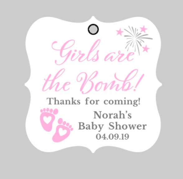 Bath Bomb Baby Shower Tagsbath Bomb Tagsgirls Are the Bomb Etsy