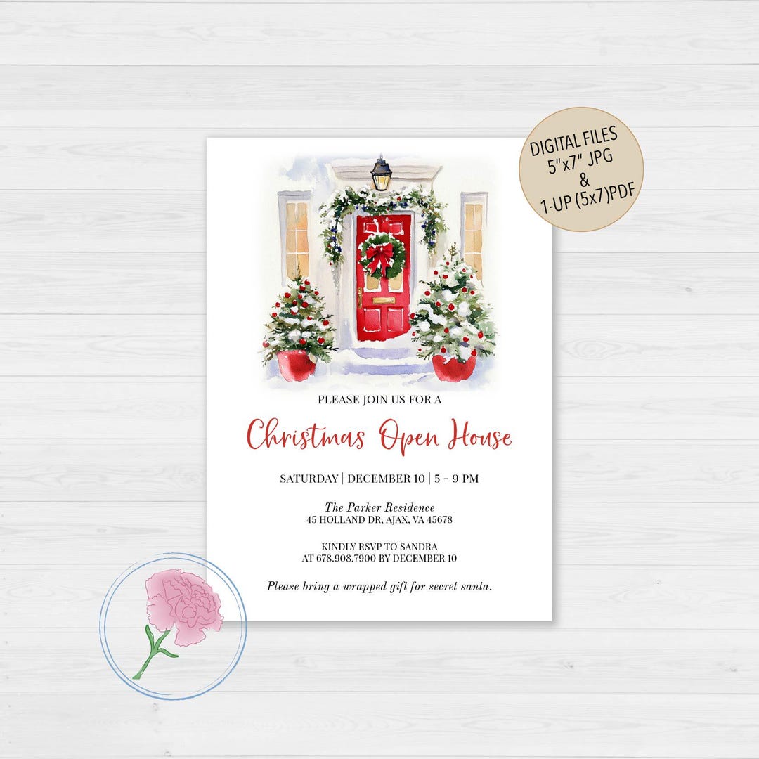 Customized Christmas Party Invite,holiday Party Invite,customized ...
