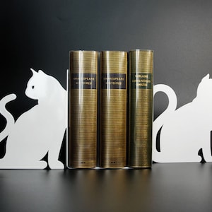 Pair of bookends Cats in white or black
