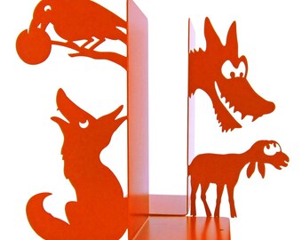 Large bookends Fables by La Fontaine 1