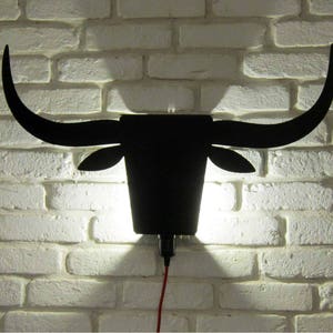 Black or brushed stainless steel to toro wall lamp image 1