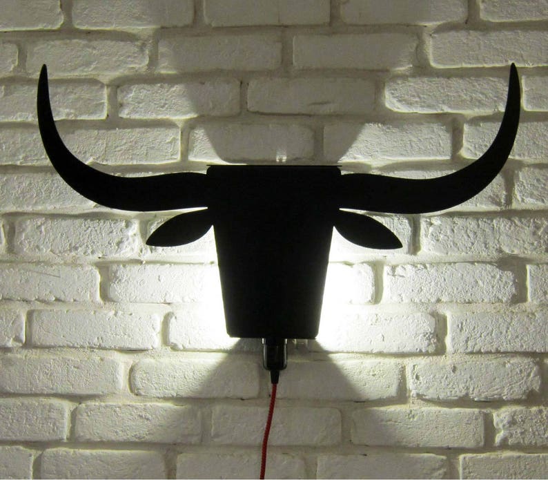 Black or brushed stainless steel to toro wall lamp image 1