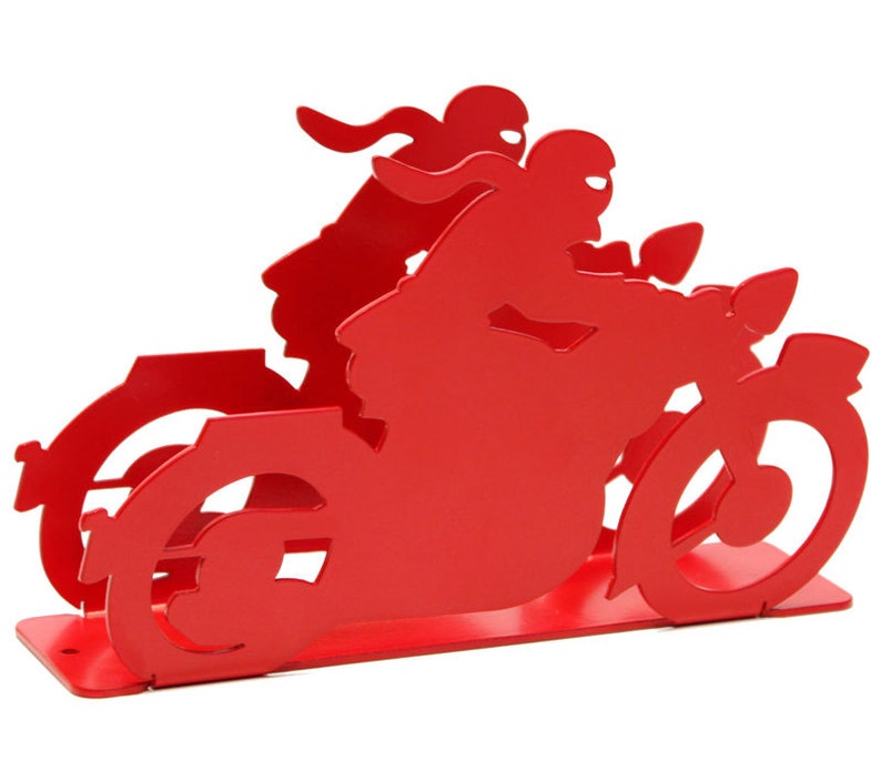 Vintage mail rack Black or red motorcycle image 1