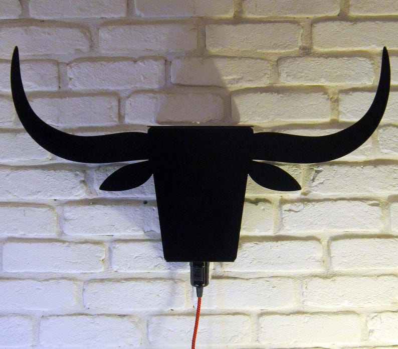 Black or brushed stainless steel to toro wall lamp image 2